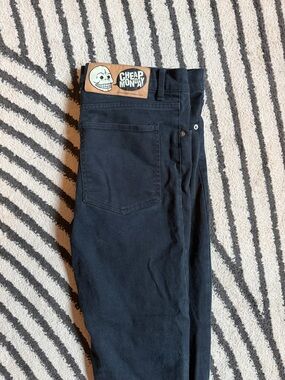 Cheap Monday Black Skinny Jeans with Logo Patch